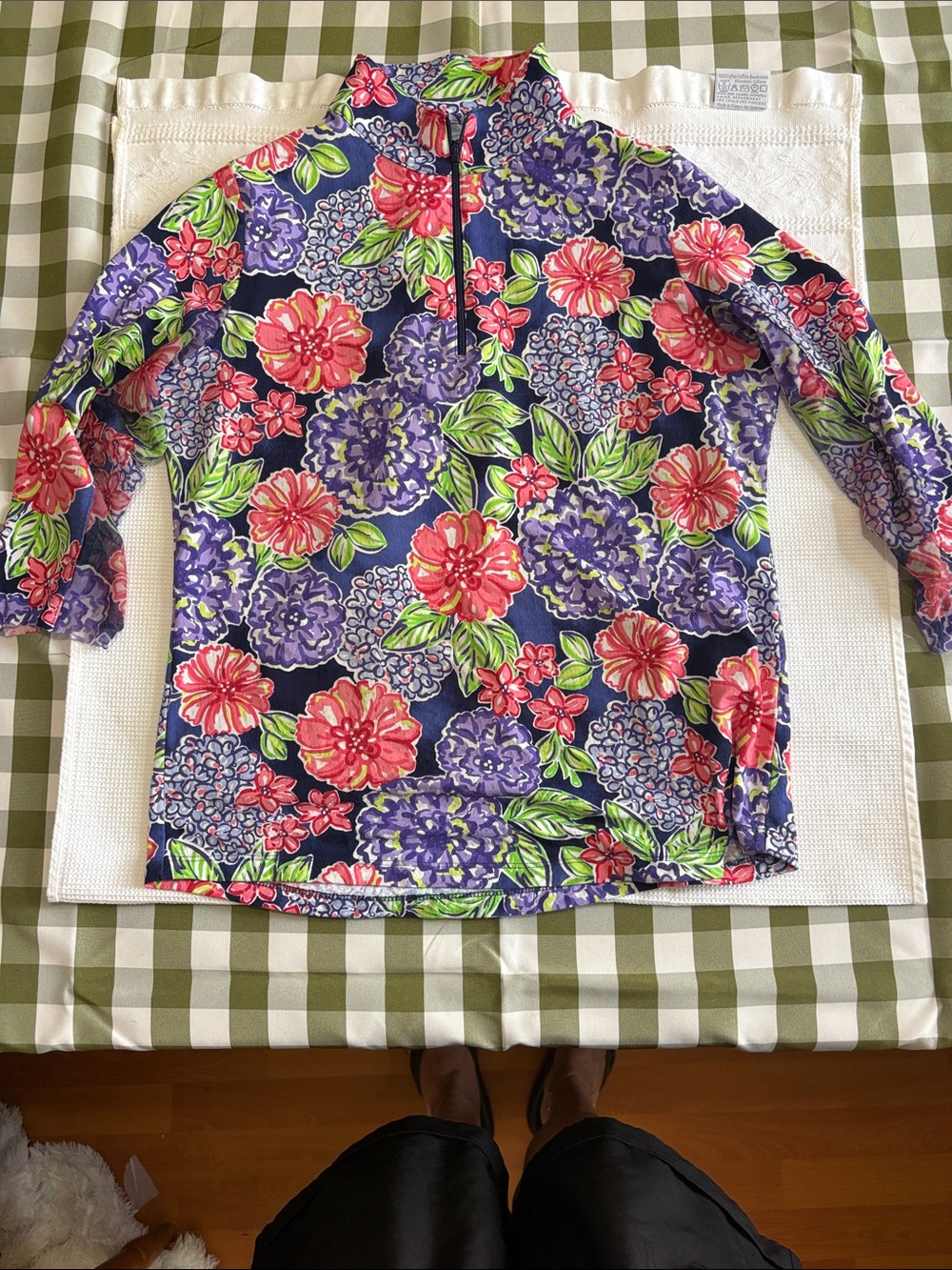 Ladies IBKUL quarter zip top